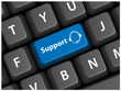 SUPPORT Key on Keyboard (Service Helpdesk Helpline Tech Vector)