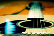 Guitar, close up,retro style toned photo Guitar, close up,retro style toned photo