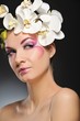 Beautiful woman with creative make-up