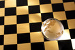 Globe on chess board