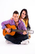 Romantic guitar couple Romantic guitar couple