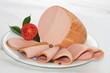 slised sausage on a plate