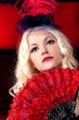 portrait of a girl in the style of Moulin Rouge