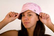 Woman in Pink Hat