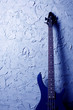 blue bass guitar