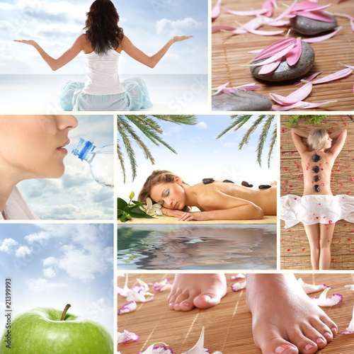 Foto: Collage of spa images Collage of spa images