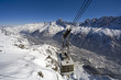 glisse dans le massif du mont-blanc à Chamonix dans les alpes