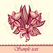 Vector: retro card with flower retro card with flower