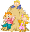 Children playing in the Haystack Children playing in the Haystack