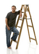 Male model with ladder