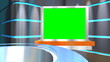Virtual TV Studio 3D News Set