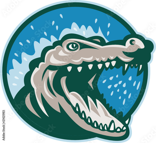 Angry Crocodile Head Snapping
