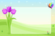Vector -blank greeting card with tulips