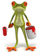 Grenouille et peinture