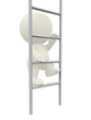 3D man climbing a ladder 3D man climbing a ladder