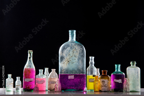 Photo: Magic spells in antique bottles Magic spells in antique bottles