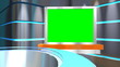 Virtual TV Studio 3D News Set