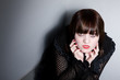 Photo: Goth Girl Cowering in Corner Goth Girl Cowering in Corner