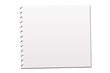 page cahier blanc