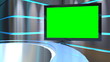 Virtual TV Studio 3D News Set