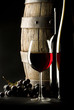 still life with glass wine