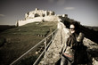 Woman and castle