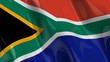 Seamless flag of South Africa waving in the wind