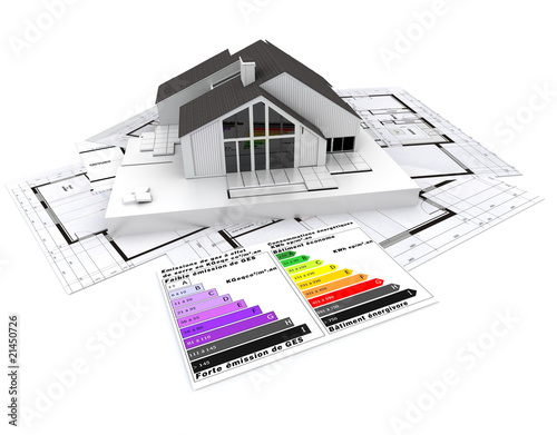 Illustration: Energy efficient construction project Energy efficient construction project