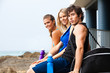Photo: Three Young People at the Beach Three Young People at the Beach