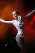 young and beautiful girl in jump