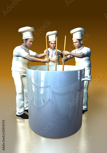 Illustration: Viele Köche Viele Köche