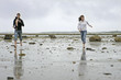 Couple running at the beach Couple running at the beach