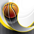 Designed basketball banner. Vector illustration.