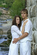 Couple by bridge Couple by bridge