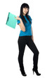 girl with a folder of documents