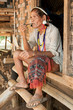 Portrait alter Mann mit Pfeife