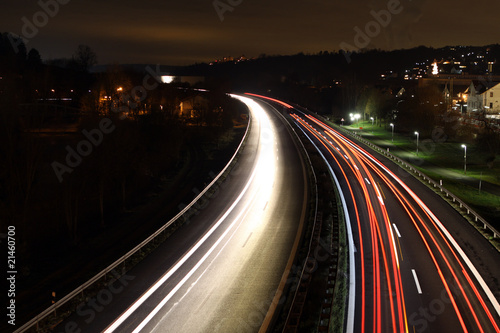 Photo: Autobahn by Night Autobahn by Night