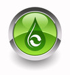 ''Eco water drop / Oil recycling'' glossy icon