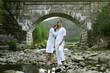 Couple under bridge Couple under bridge