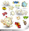 Vector: Comic Book Elements - Vector Cartoon Explosions Comic Book Elements - Vector Cartoon Explosions