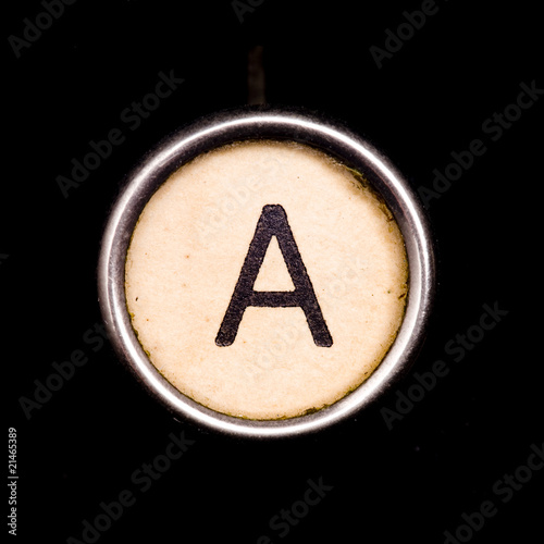 Photo: Typewriter letter A Typewriter letter A