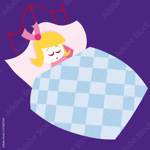 Sleeping Beds on Photo  Girl Sleeping In His Bed Vector Illustration Cartoon    Alvaroc