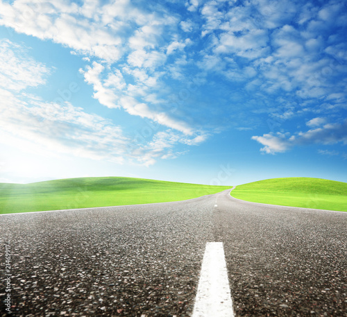 Photo: road and sunset road and sunset