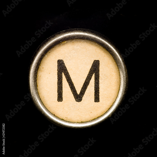 Photo: Typewriter letter M Typewriter letter M