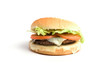 Beef burger with chesse, tomato and lettuce