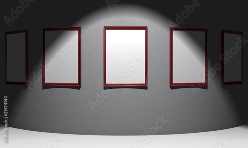 Illustration: 3d Ausstellung - Licht und Schatten - Blanko - rot grau 3d Ausstellung - Licht und Schatten - Blanko - rot grau