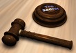 Gavel with TOP SECRET