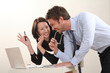 mann und frau dynamisches team