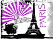 vector eiffel post card