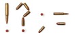 Punctuation marks made of cartridges isolated